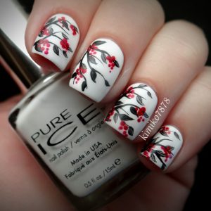 nail-art-ideas-for-spring-red-black-white