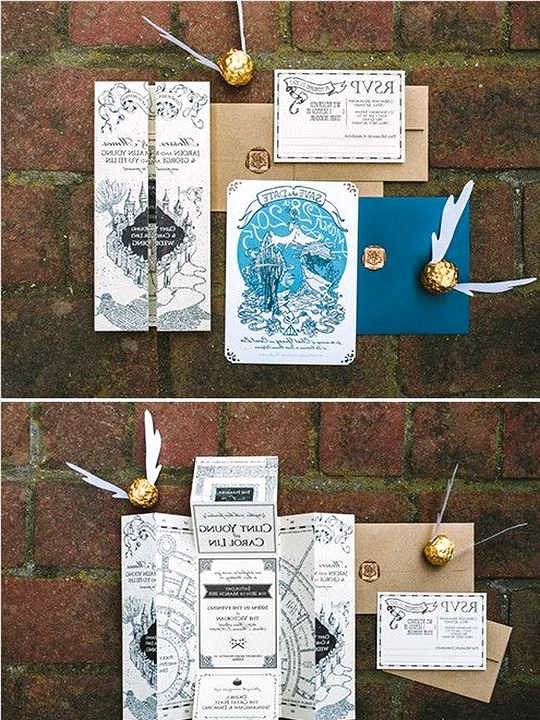 Harry potter themed wedding invitations 2