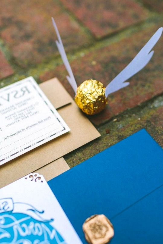 Harry potter themed wedding invitations