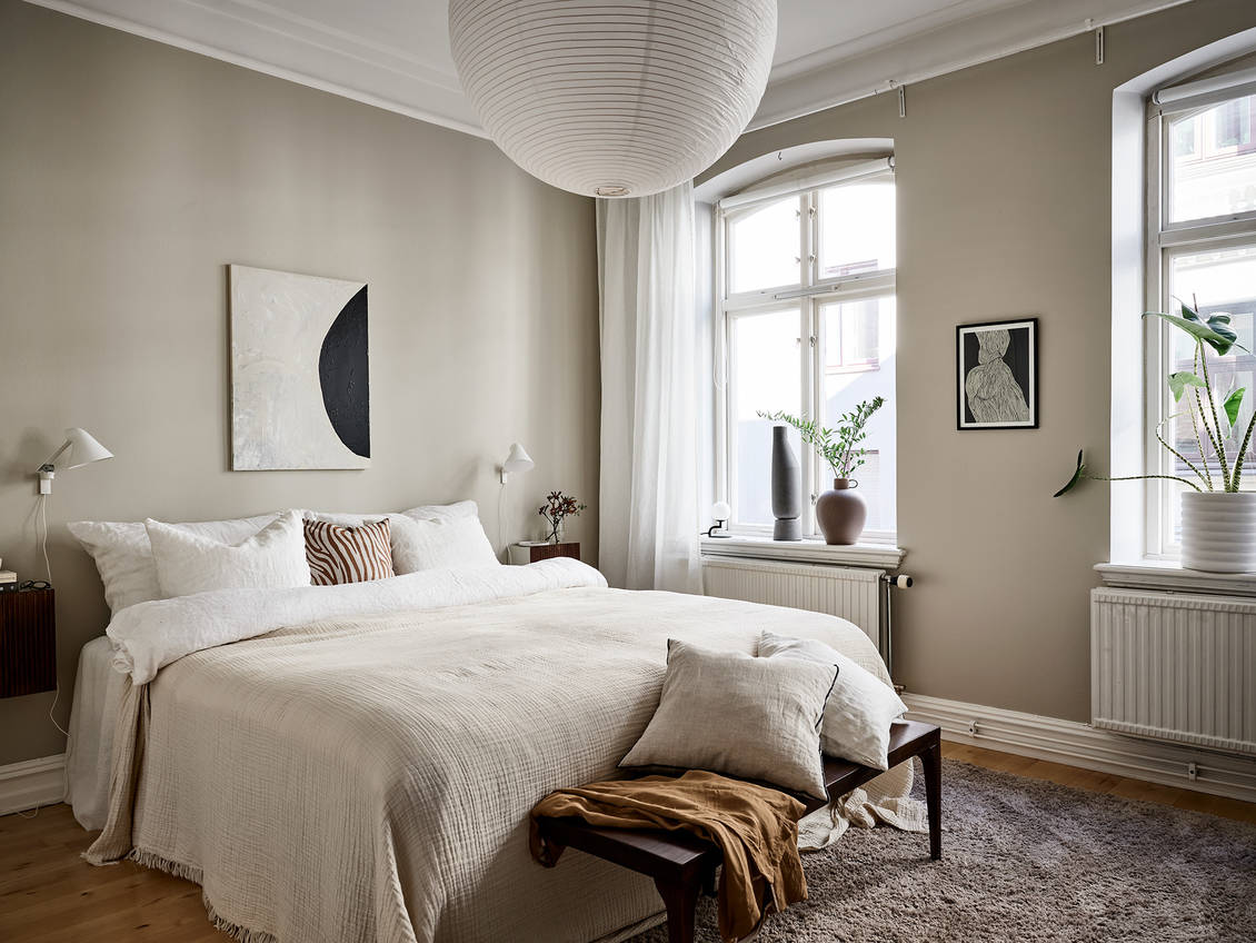 Cozy house in heat beige tints