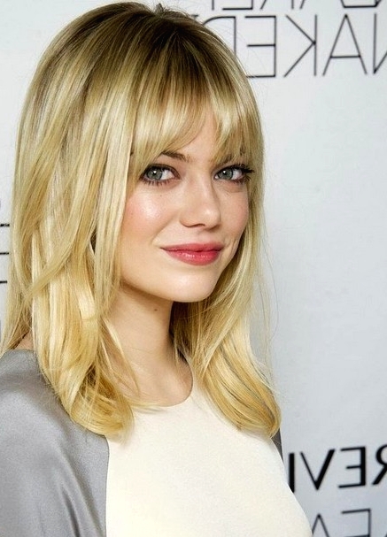 2014 Medium Hairstyles with Bangs for Fine Hair