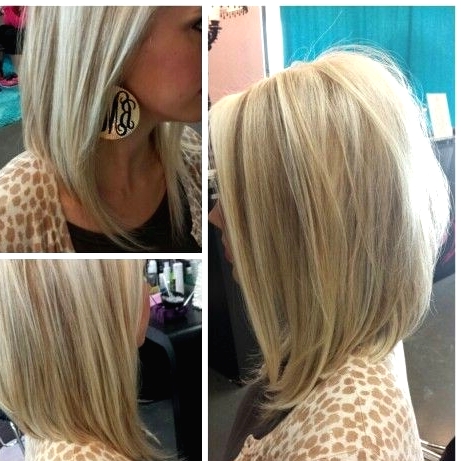 angled long bob hairstyle for women