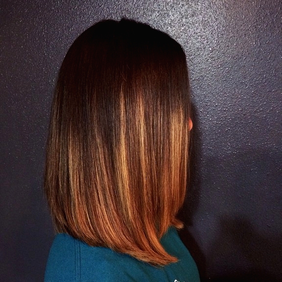 Ombred long bob hairstyle for women