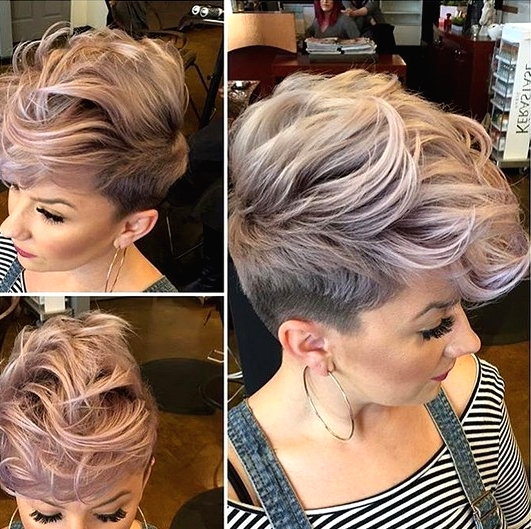 Messy Shaved Haircut with Short Hair - Hottest Balayage Hairstyles