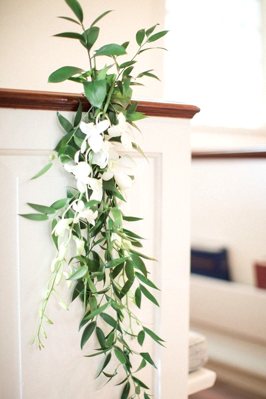 Simple elegant church wedding aisle decoration ideas