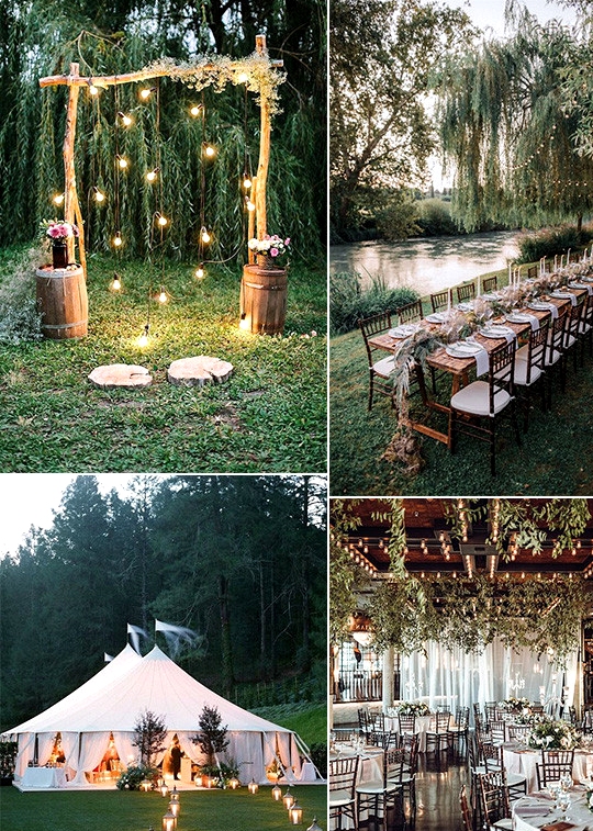 outdoor wedding decoration ideas with lights