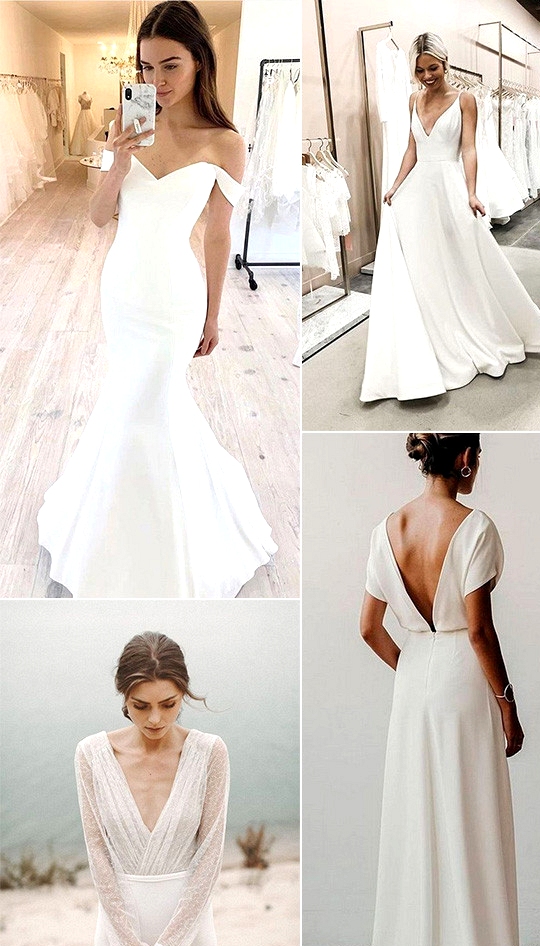 trending elegant and simple wedding dresses