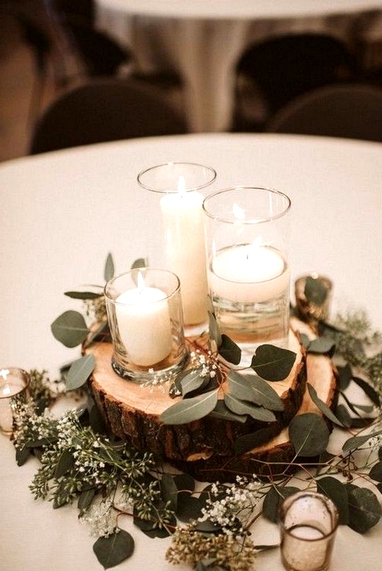 budget friendly rustic wedding centerpiece ideas with candles