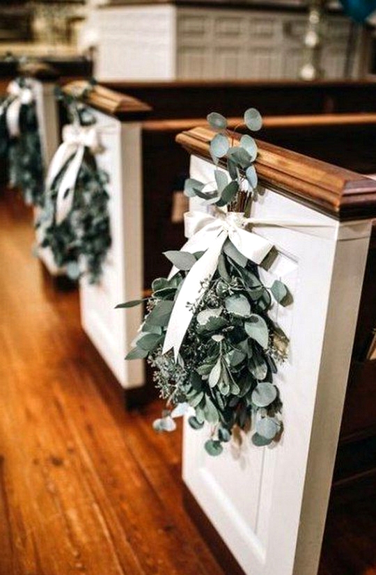 church pew wedding ceremony decoration ideas