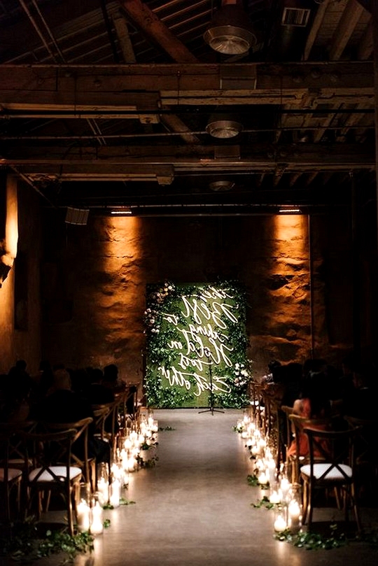 budget friendly industrial wedding ceremony ideas