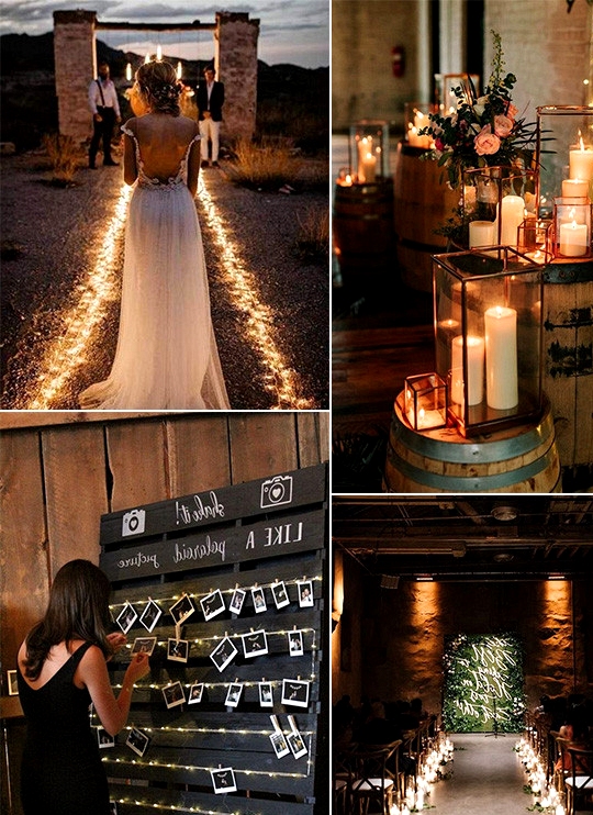 romantic rustic chic wedding lighting ideas