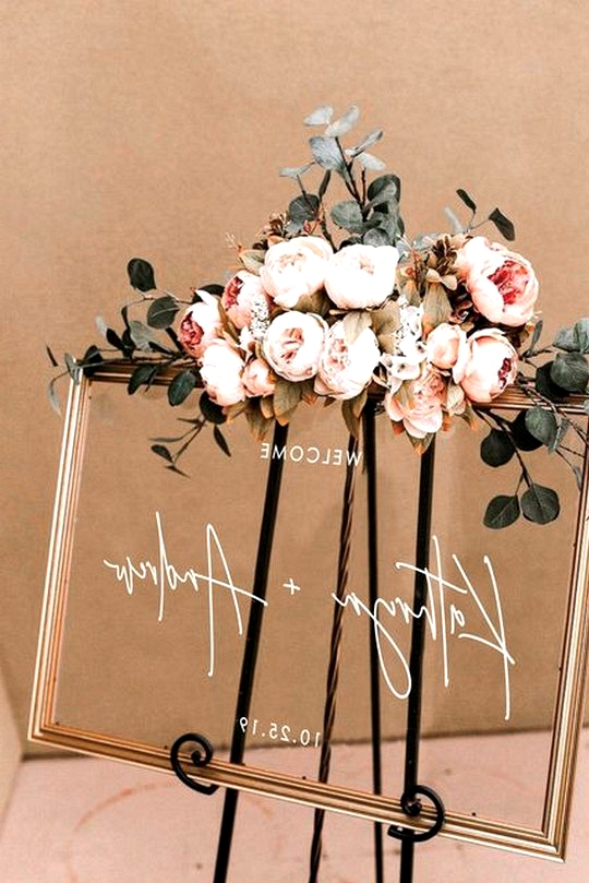 acrylic wedding sign decoration ideas