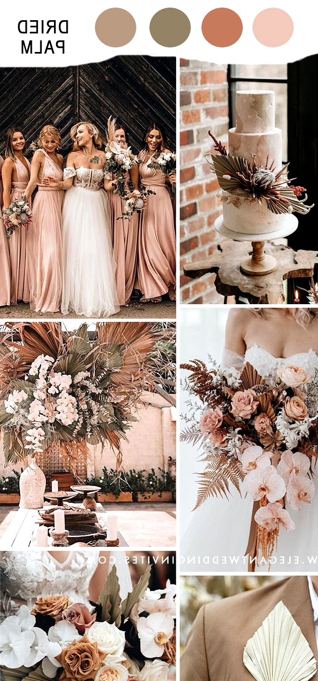 dried palm boho rustic fall wedding inspiration for 2020 & 2021 wedding trends