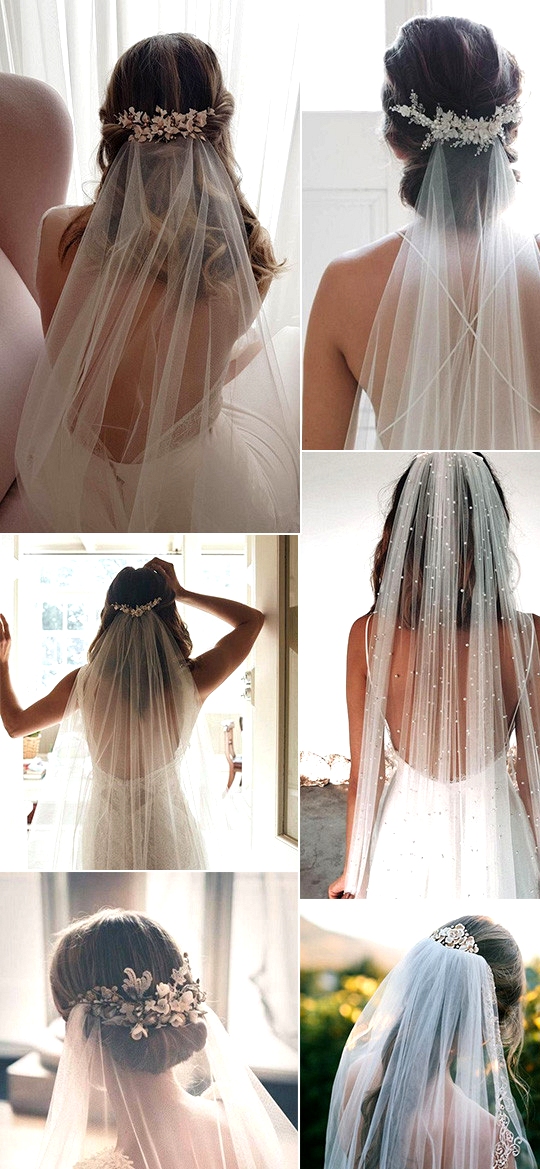 trending wedding hairstyles with veils for 2020