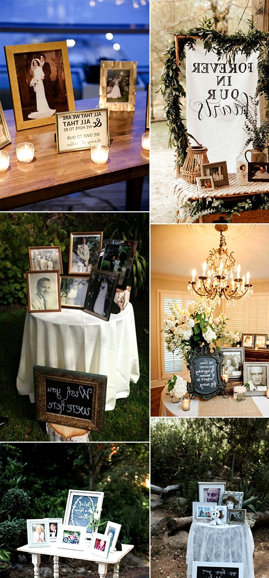 wedding memorial tables to honor loved ones