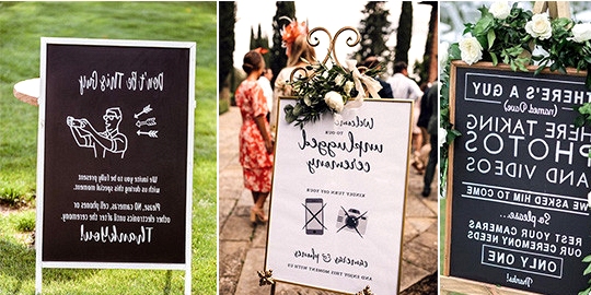 unplugged wedding signs