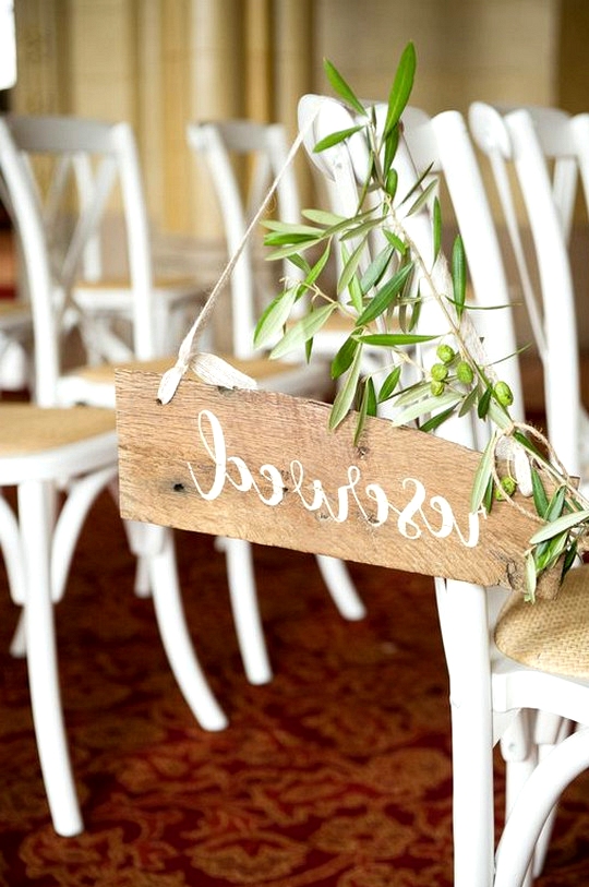 rustic chic reserved wedding ceremony sign