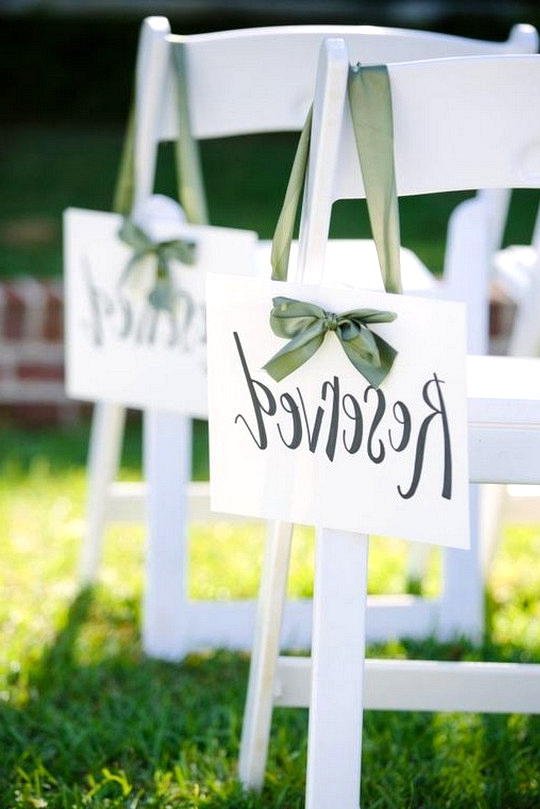 wedding ceremony reserved sign ideas
