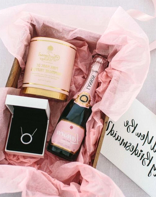 pink themed bridesmaid proposal gift ideas
