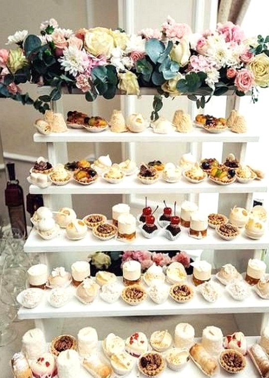 sweet simple wedding dessert display ideas