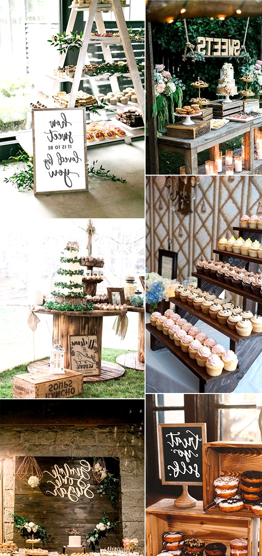 trending chic wedding dessert table display ideas