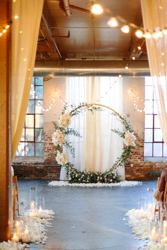 stunning wedding ceremony ideas with round arch