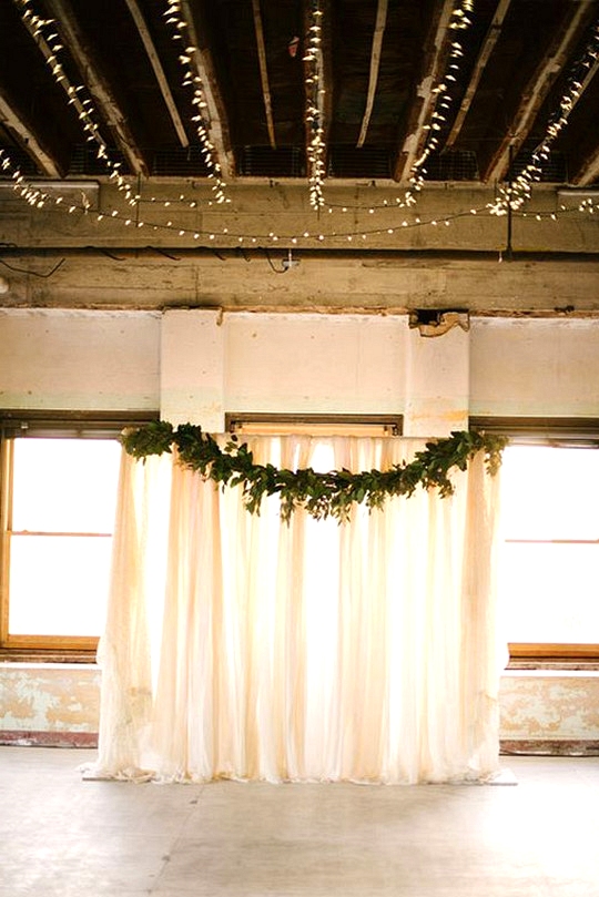 simple industrial wedding arch ideas