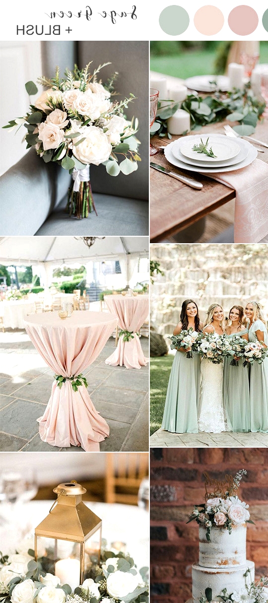 sage and blush pink wedding color ideas for spring summer 2020