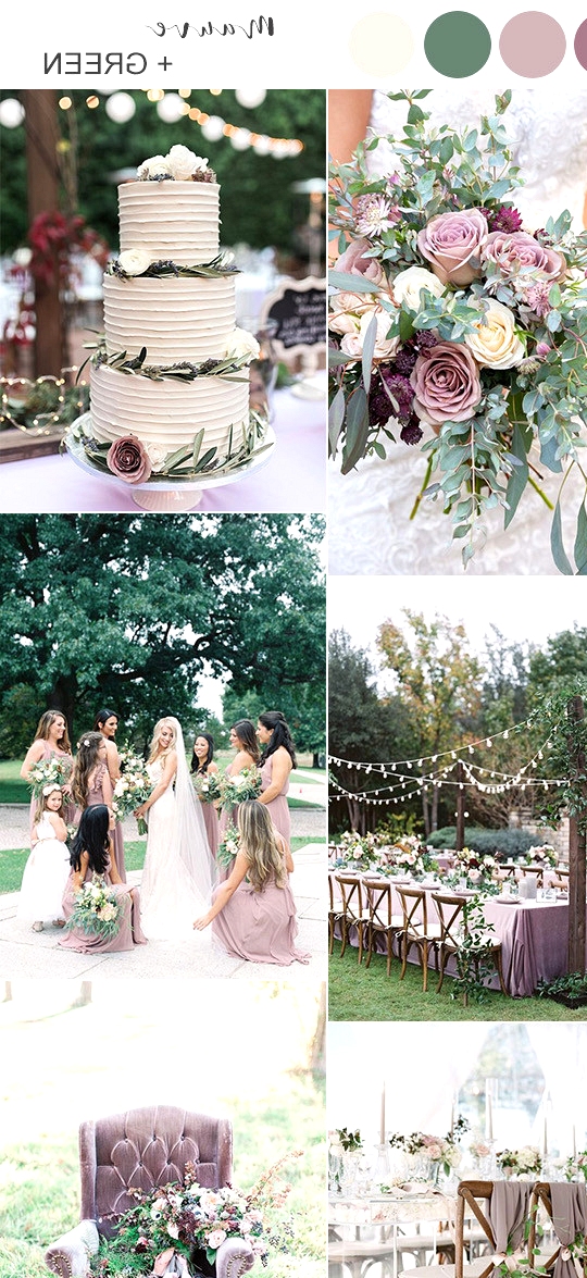 mauve and green wedding color ideas 2020