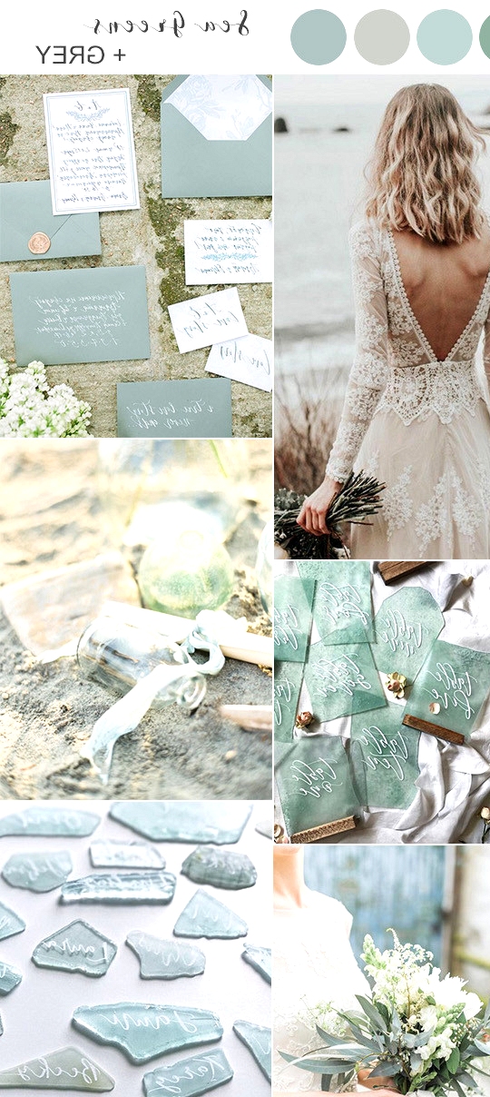 shades of green beach wedding color ideas