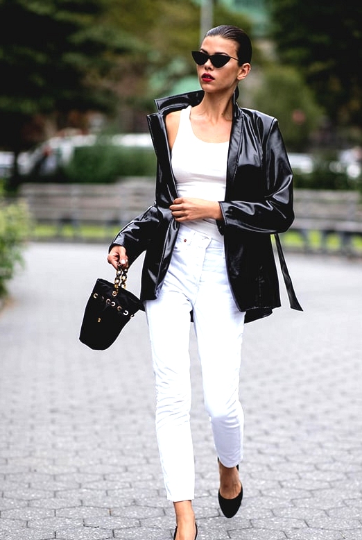 black-leather-jacket-white-pant-outfit-street-style-newyork-fashion-week-spring-2019-min