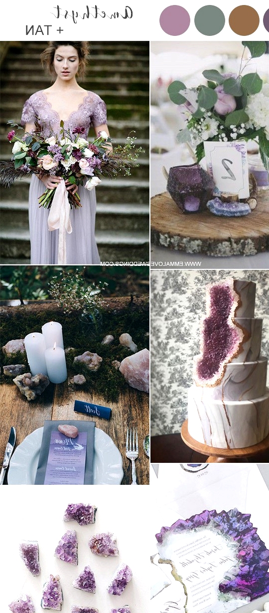 amethyst and tan wedding color ideas