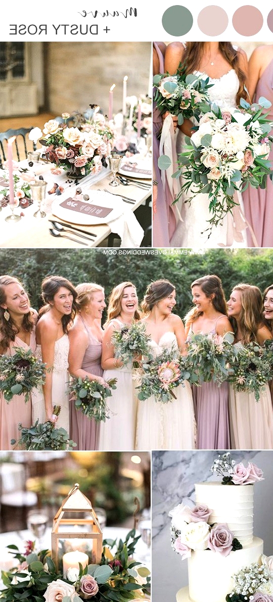 mauve and dusty rose wedding color ideas