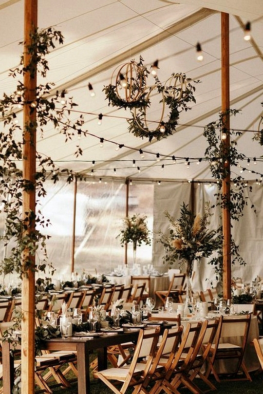 bohemian tented wedding reception decoration ideas