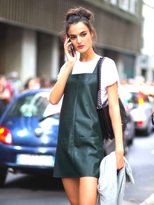 plain-white-tee-leather-dress-fall-fashion-ideas-for-school