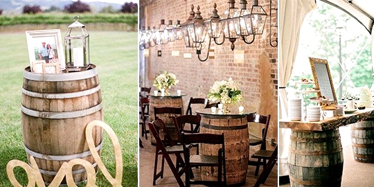 wine barrels country wedding ideas