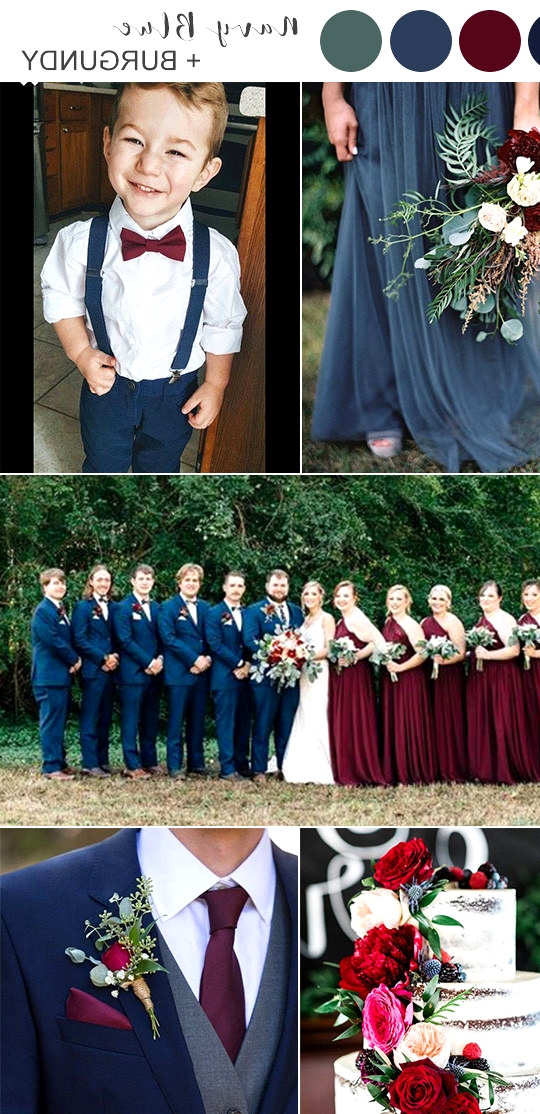 navy blue and burgundy wedding color ideas for 2020