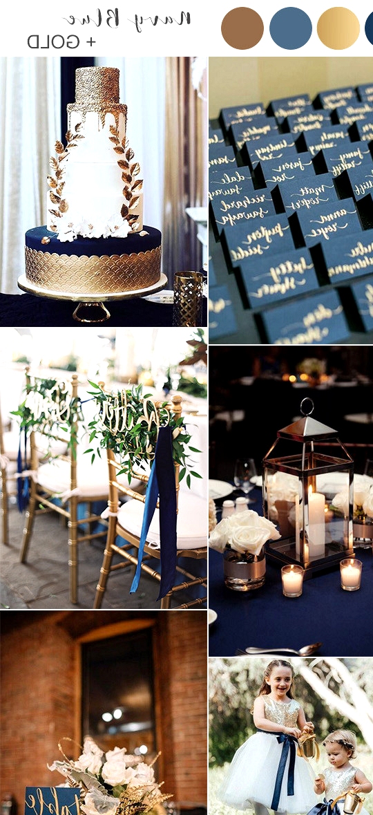 navy blue and gold fall wedding color ideas
