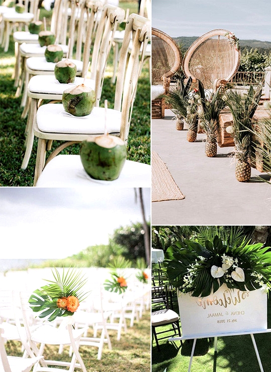 tropical themed wedding ceremony ideas