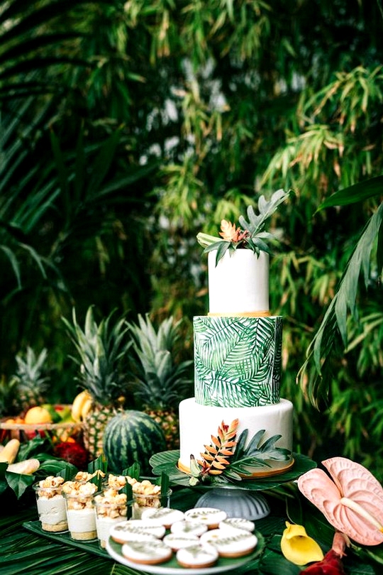 brilliant tropical wedding cake ideas