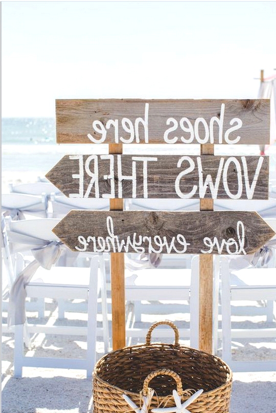 beach wedding sign decoration ideas