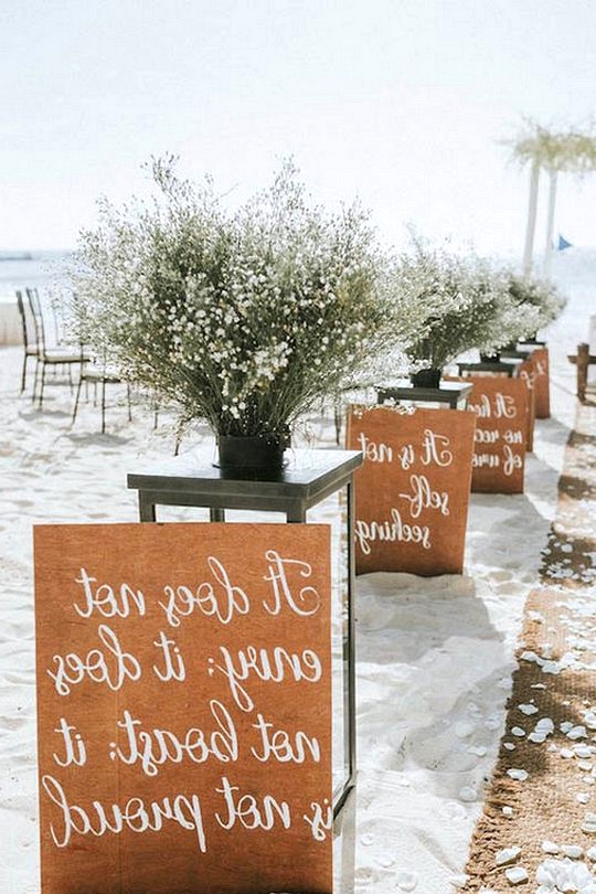 beach wedding aisle decoration ideas