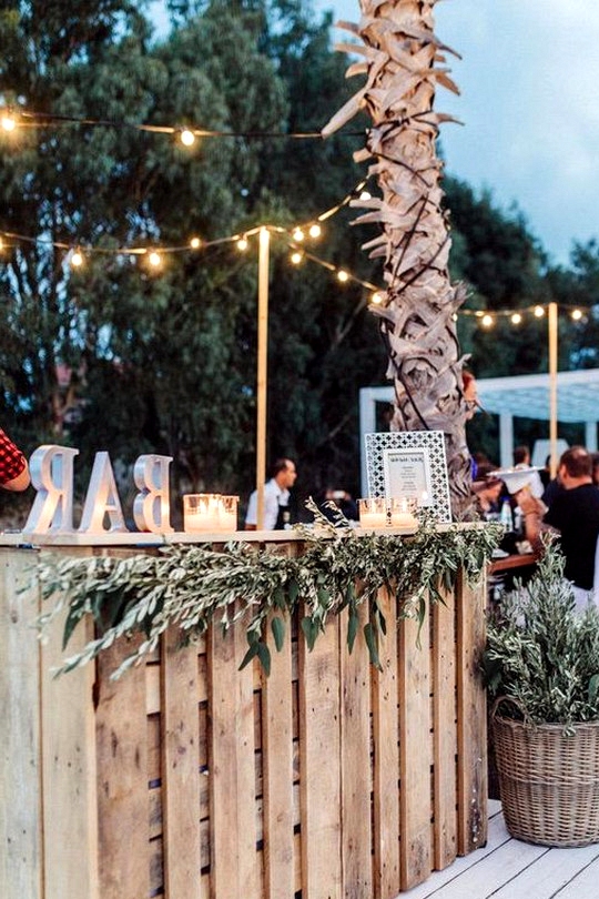 beach wedding reception bar ideas