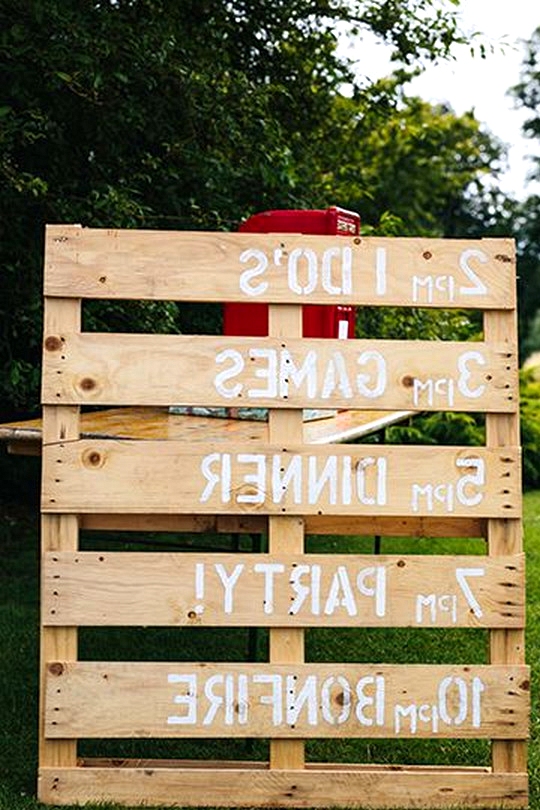 rustic wood country wedding sign ideas