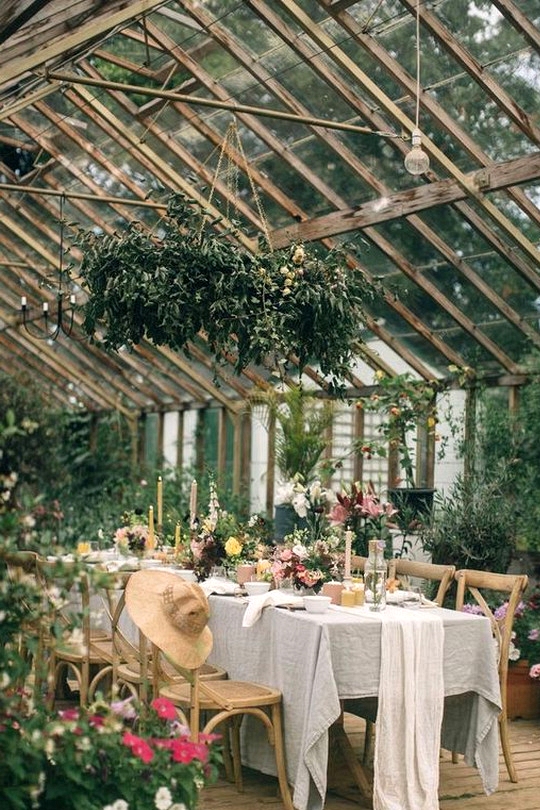 garden themed wedding reception ideas