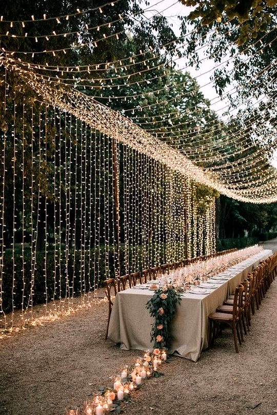 outdoor wedding reception lighting ideas