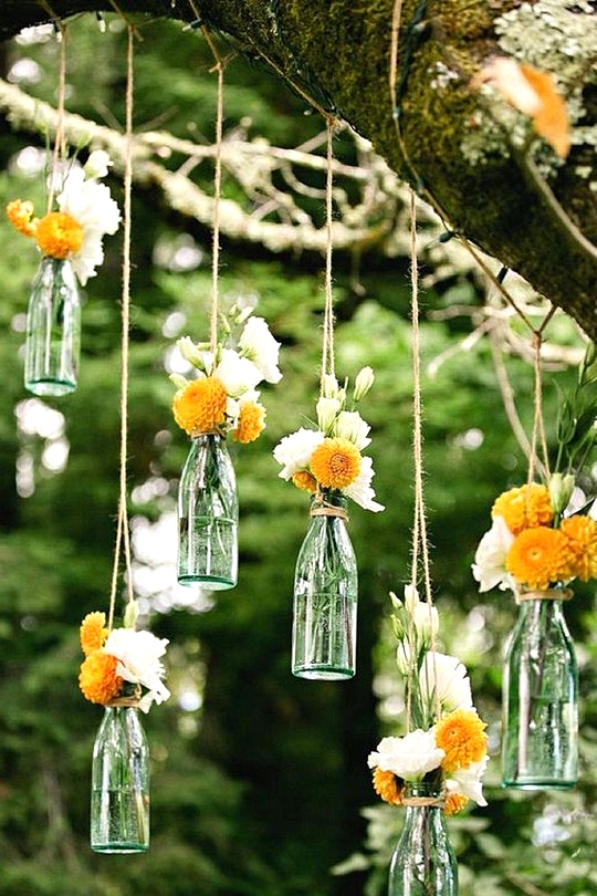 outdoor wedding hanging decoration ideas