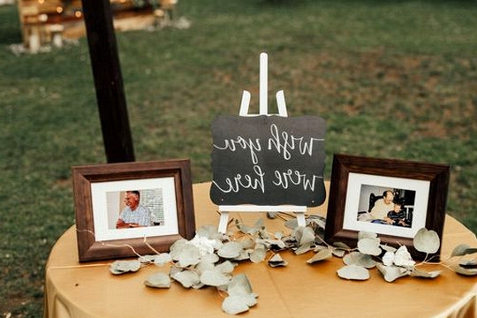 backyard wedding memorial table ideas