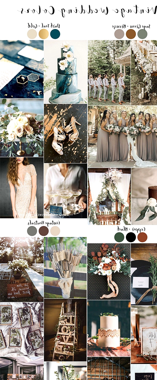 trending vintage wedding color ideas