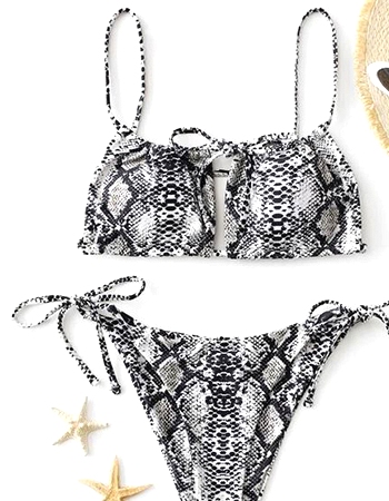 Tie String Bikini Set